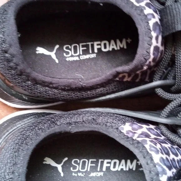 Women's Puma leopard print/black sneakers - Picture 4 of 7